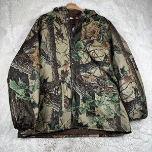 Stearns Jacket Realtree Camo Jacket Hooded Large Dry Wear Hunting Fleece Lined